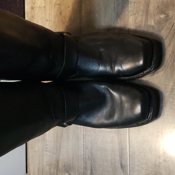 CODY JAMES BLACK LEATHER BIKER BOOTS main image 6